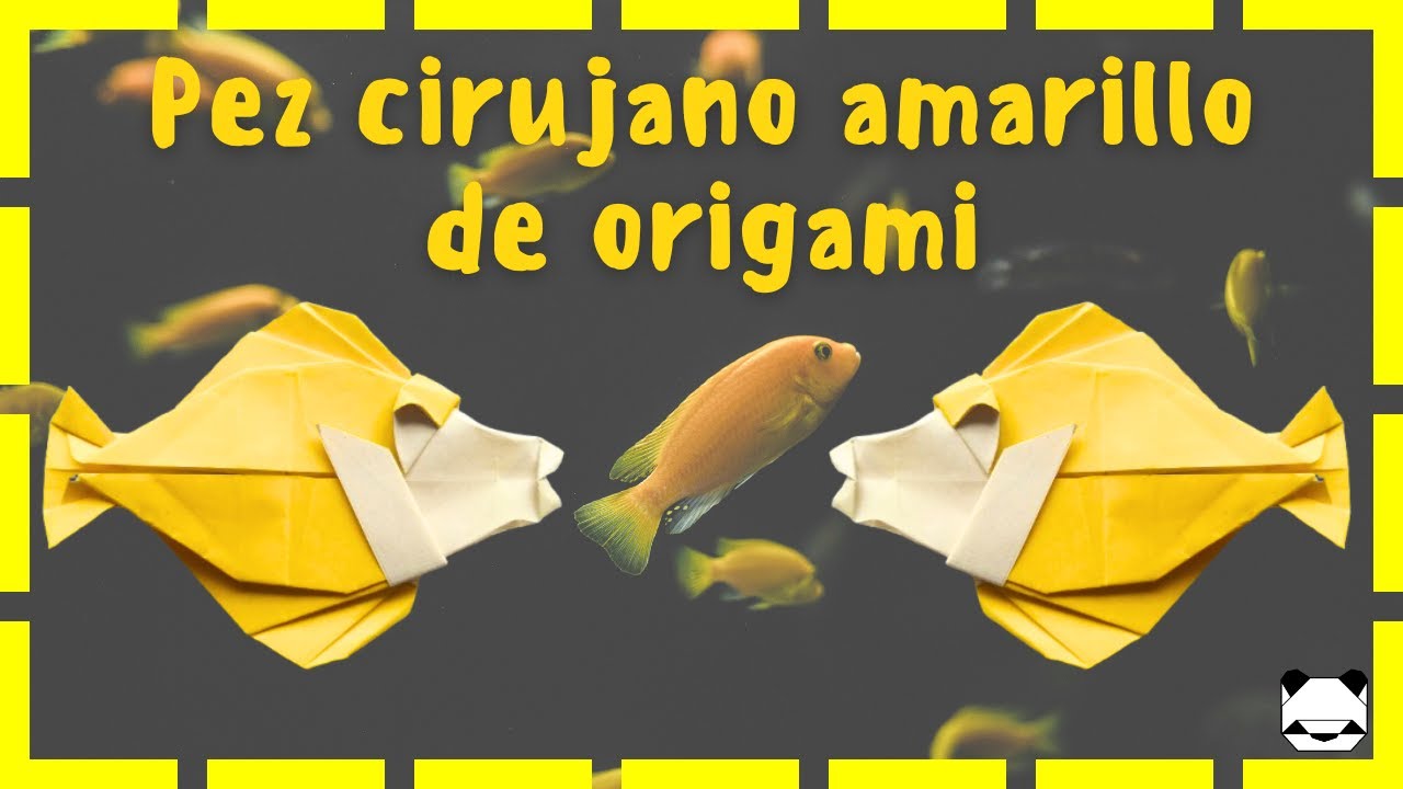 Pez cirujano amarillo de origami