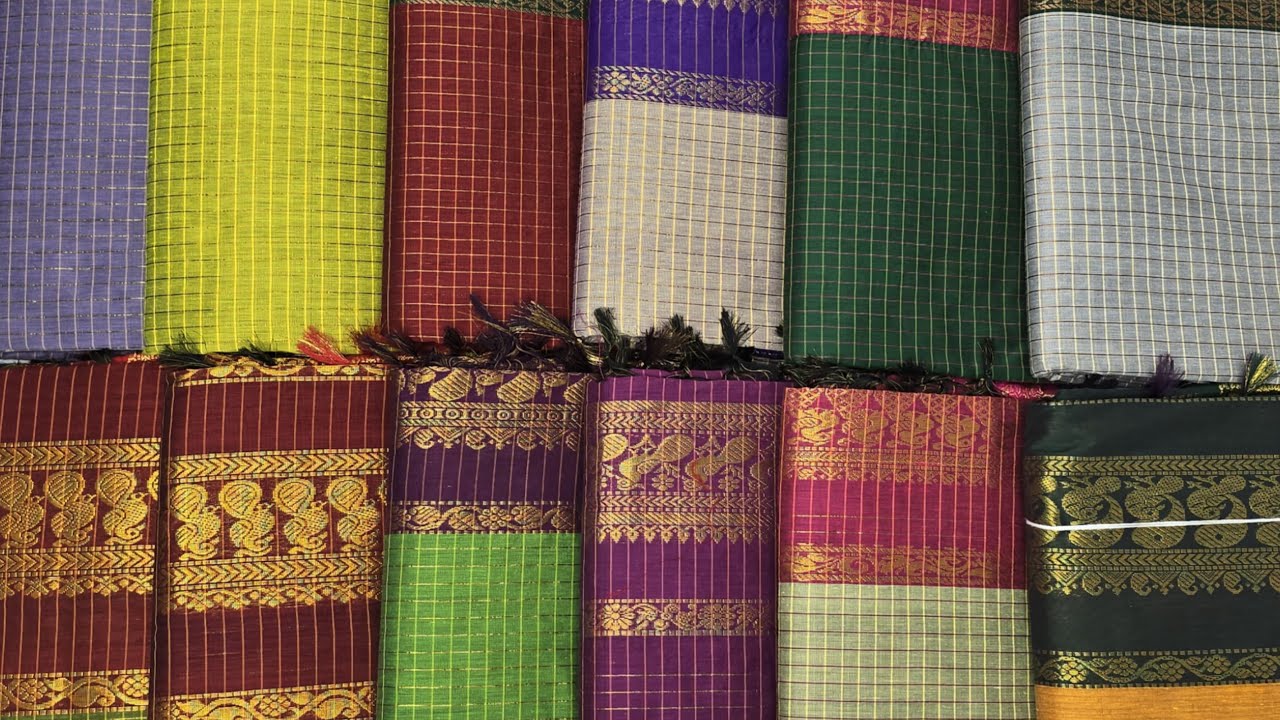kalyani cotton checked type 750 only Today offer...