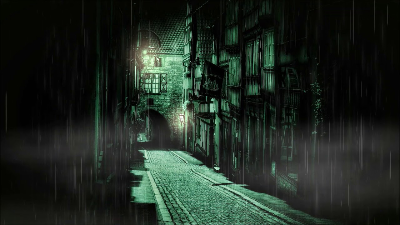 Medieval Town Alley At Night🌙 - ASMR Ambience