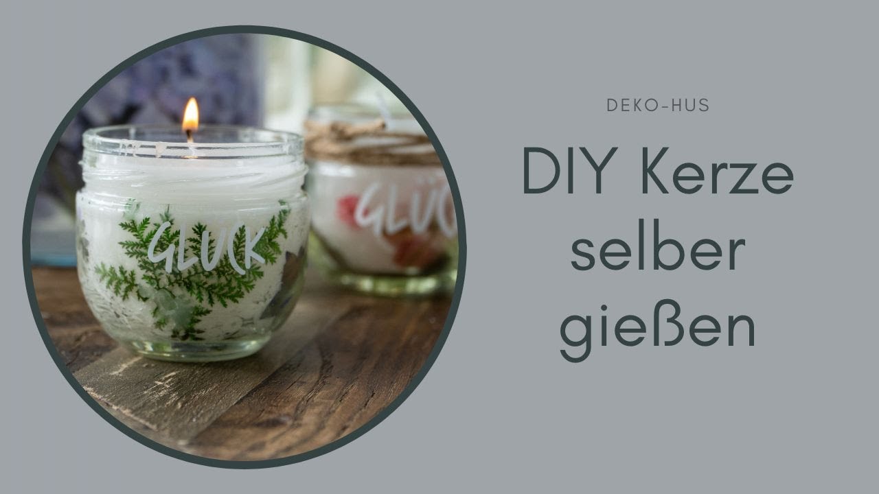 Kerze selber gießen im Glas