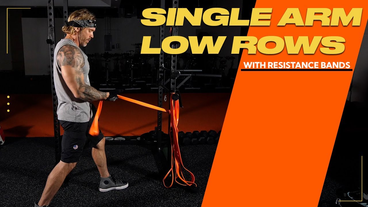 Resistance Bands Back Exercise: Single Arm Low Row