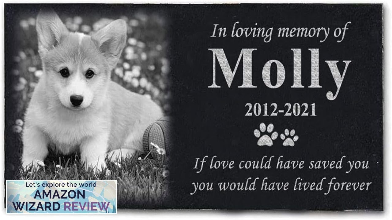 ODB Personalized Pet Memorial Stones Black Granite Memorial Garden Stone Engraved Review