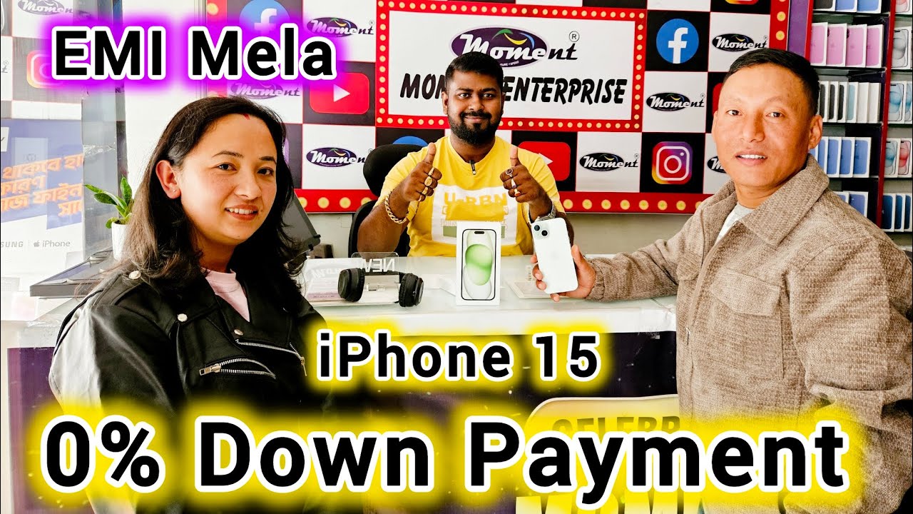 iPhone 15 EMI Down Payment at Moment Enterprise.  iPhone 15 0 Down Payment with 0 interest #siliguri