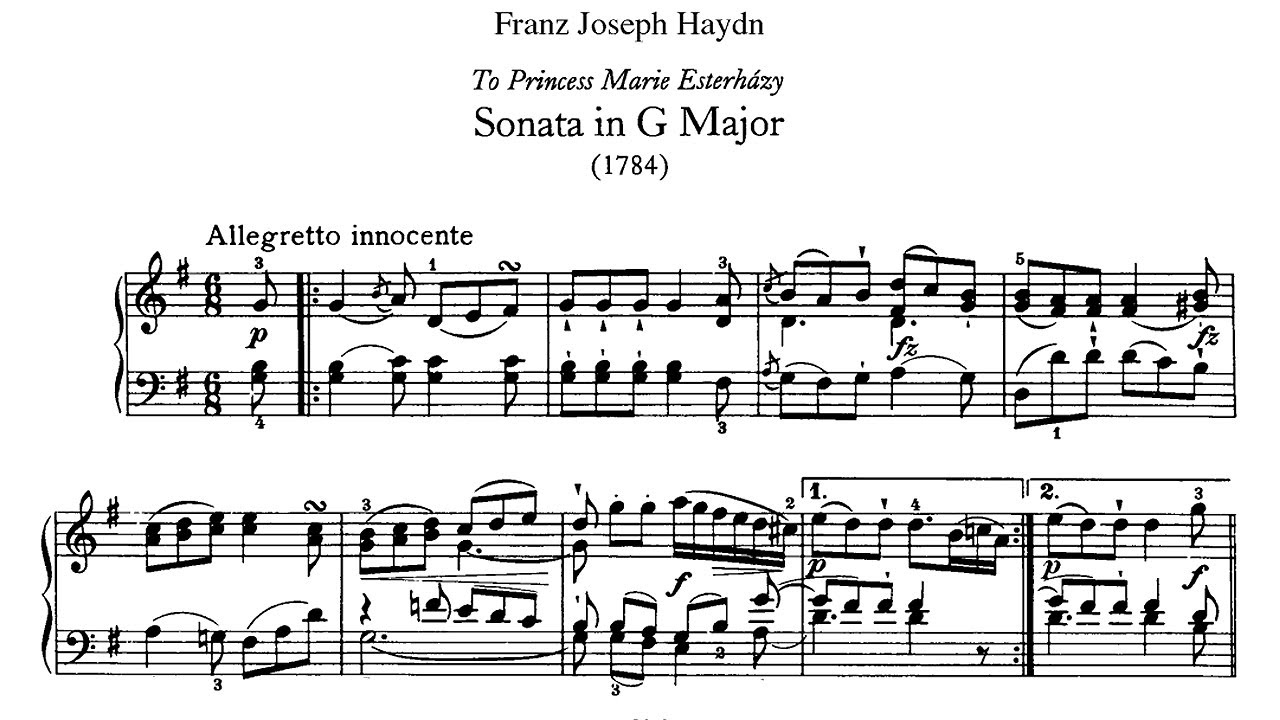 Haydn: Sonata in G Hob XVI:40 - Gilbert Kalish, 1978 - Nonesuch H-71362