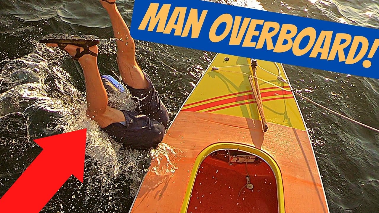This is what happens if you fall off your sunfish sailboat!
