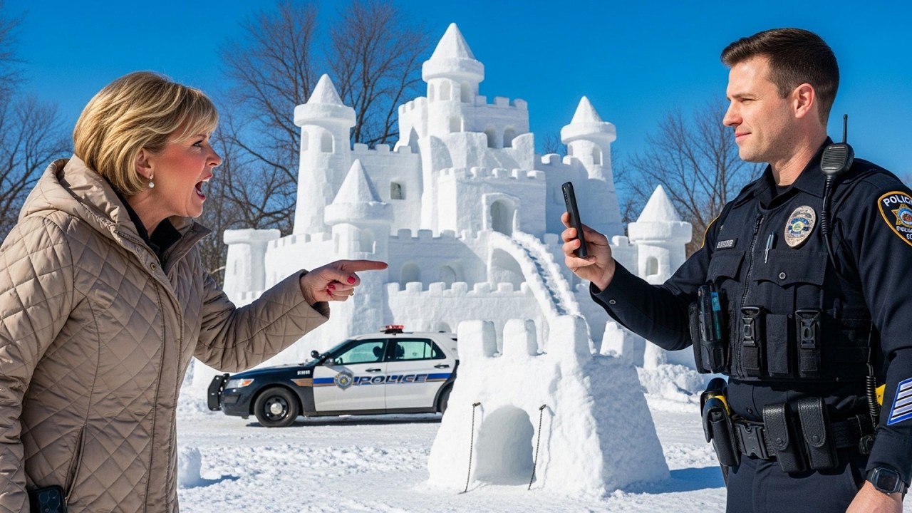 HOA Called Cops Over My Snow Fort Height, Officer Took Photos For His Own Kids' Ideas