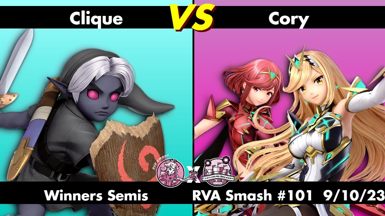 RVA Smash 101: Clique (Young Link) vs Cory (Pyra/Mythra) | Winners Semis | 31 Entrants | SSBU