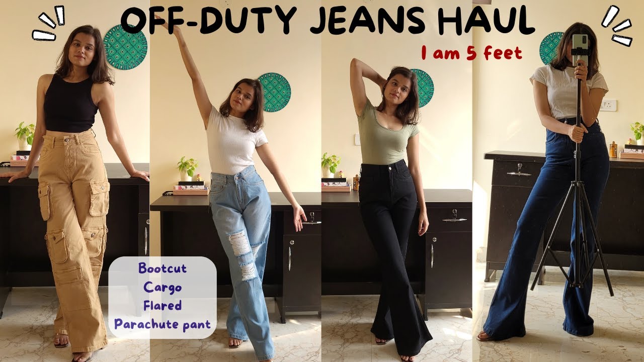 Trying *Off-Duty* Bottom wears | Jeans Haul | Parachute Pant | Cargo | Flared #haul #offduty