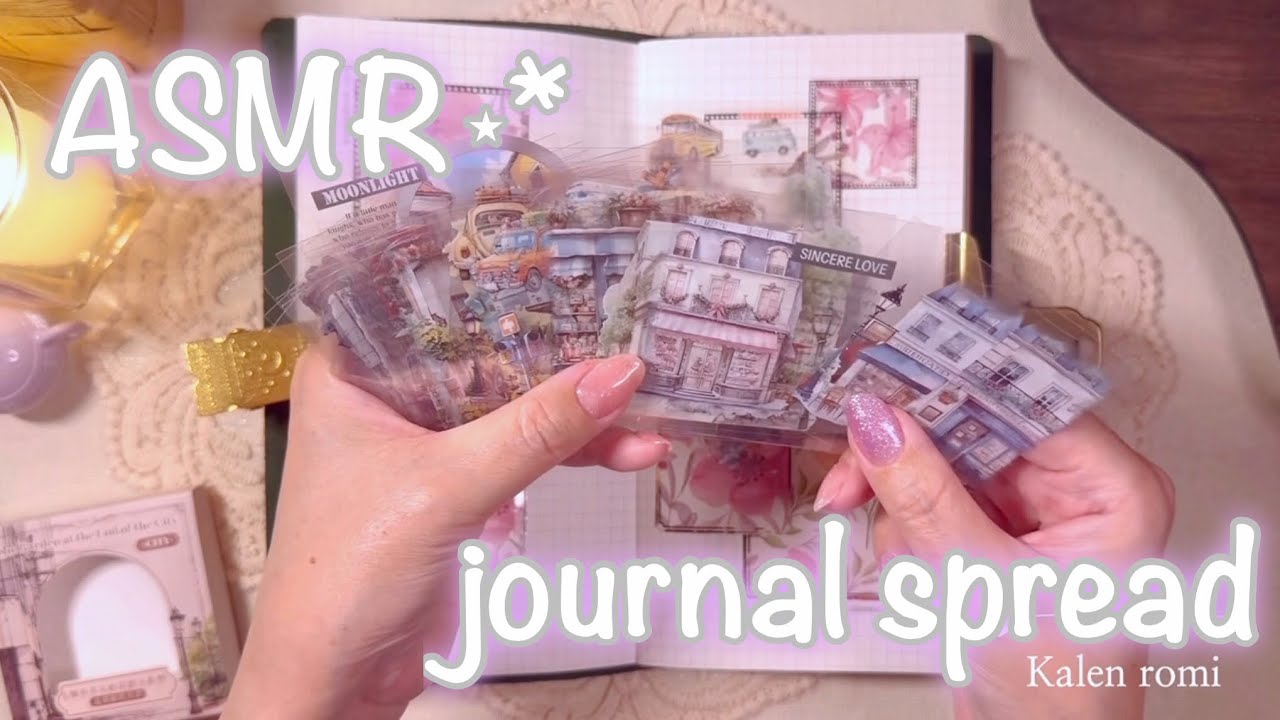 ASMR⋆* |華やかな街角コラージュ| collage | scrapbooking | journal with me