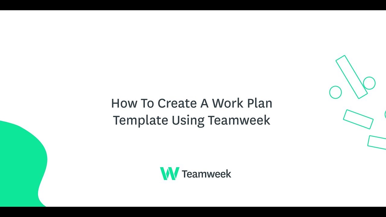 Teamweek Tutorials - How To Create A Work Plan Template Using Teamweek
