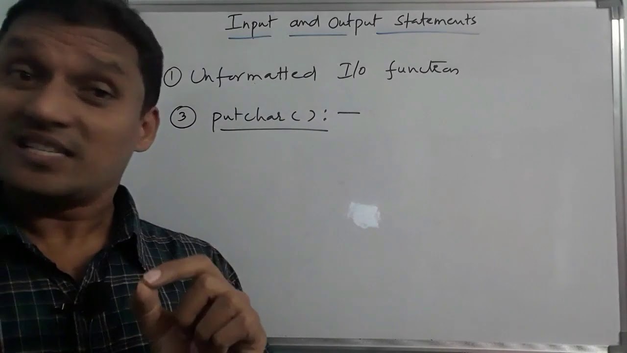 Input and Output Statements in C Language | Unformatted IO functions in C | C Tutorial | in telugu