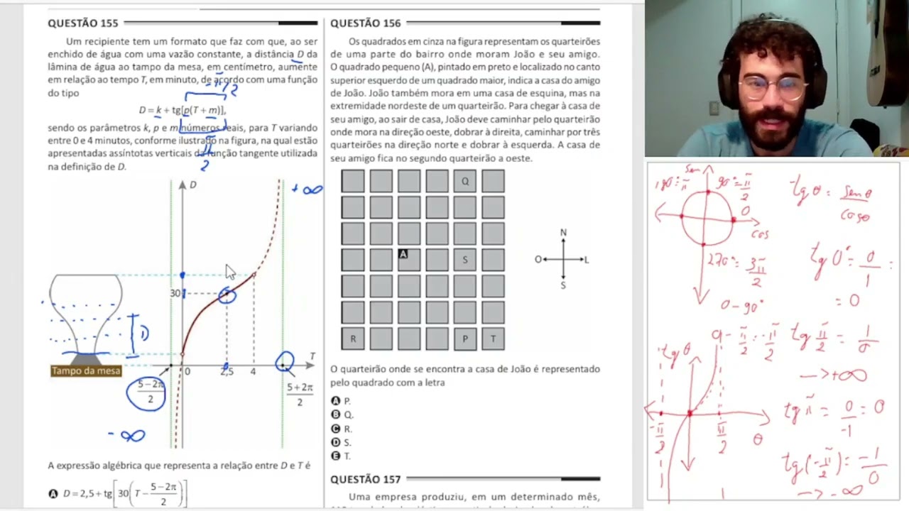 Questões 154-157: ENEM 2025 - Matemática e suas tecnologias