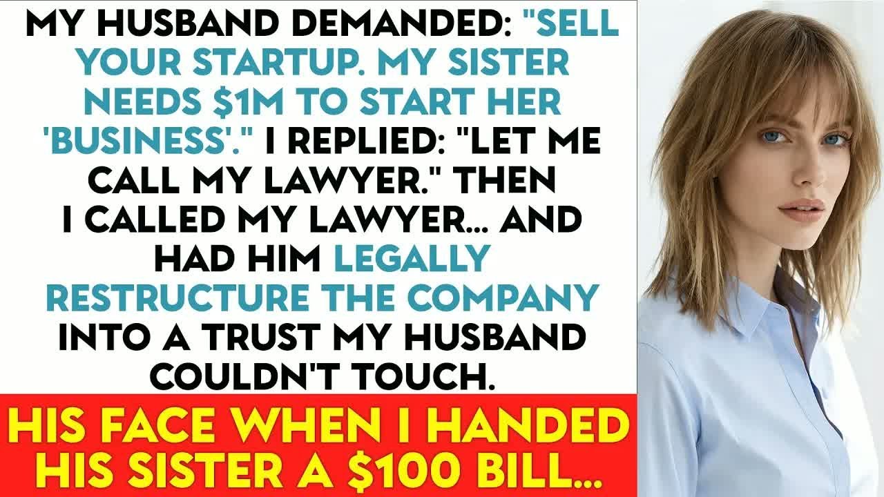 My Husband Demanded： ＂Sell Your Startup. My Sister Needs $1M To Start Her 'Business'.＂ I Replied
