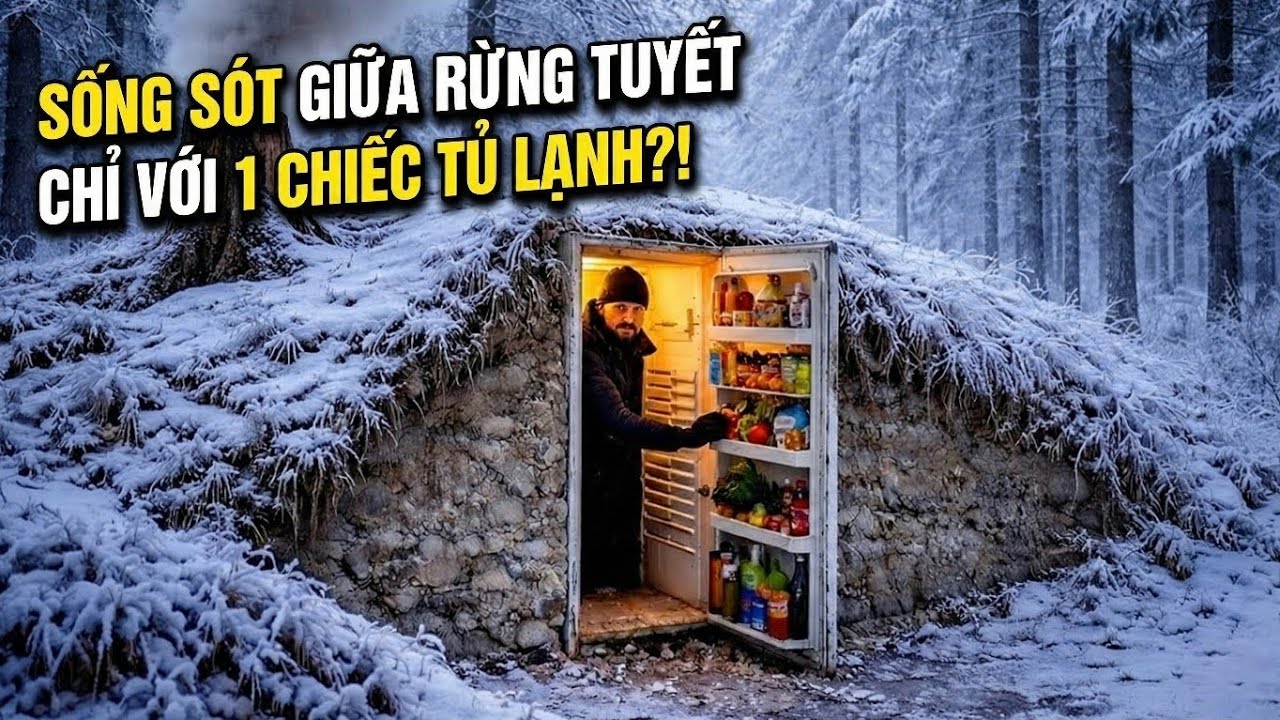 Biến Tủ Lạnh Cũ Thành Hầm Trú Ẩn Giữa Rừng Tuyết