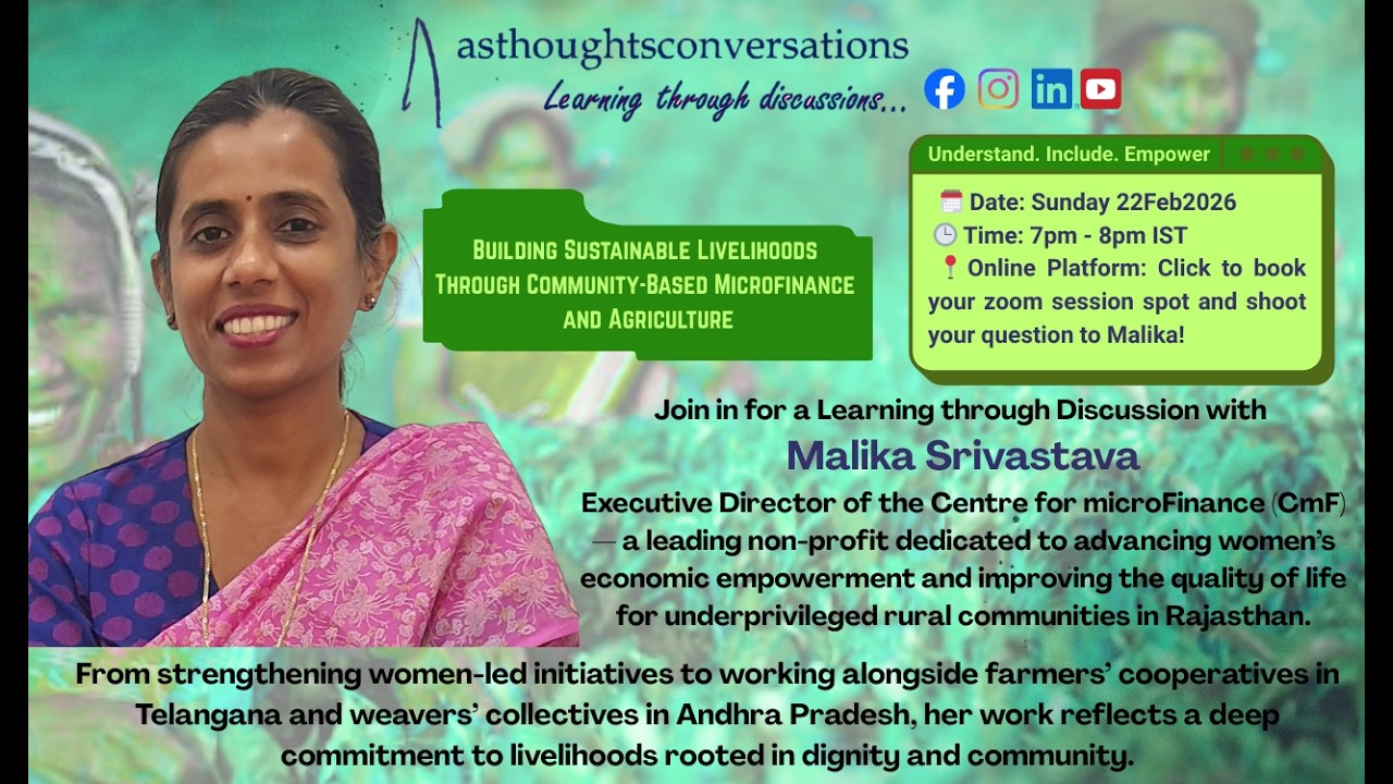 Learning discussion with Malika on Building Sustainable Livelihoods