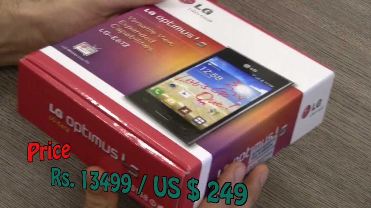 LG Optimus L5 E610 Unboxing and hands on Review