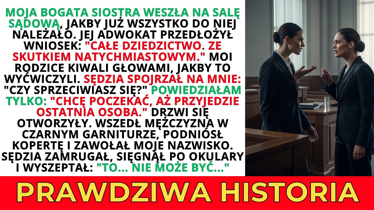 BOGATA SIOSTRA CHCIAŁA ZABRAĆ MI DOM - WTEDY WSZEDŁ MĘŻCZYZNA W CZARNYM GARNITURZE I...