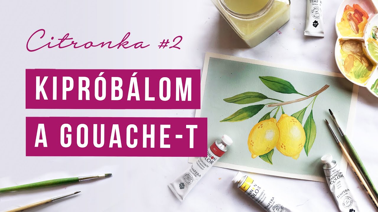 MIT KEZD AZ AKVARELL FESTŐ A FEDŐFESTÉKKEL? | Kipróbálom a GOUACHE festéket | Citronka Vol. 2