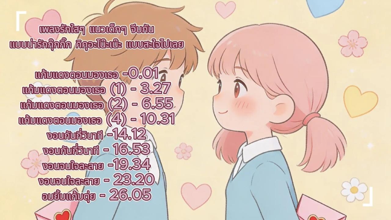เพลงรักใสๆ แนวเด็กๆ จีบกันแบบน่ารักกุ๊กกิ๊ก คิคุอะโน๊ะเน๊ะ แบบสะใจไปเลย