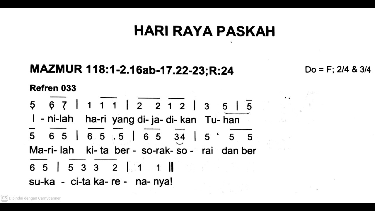 [Edisi Baru] Minggu, 5 April 2026 - HARI RAYA PASKAH - Mazmur Tanggapan dan Alleluya - Tahun A