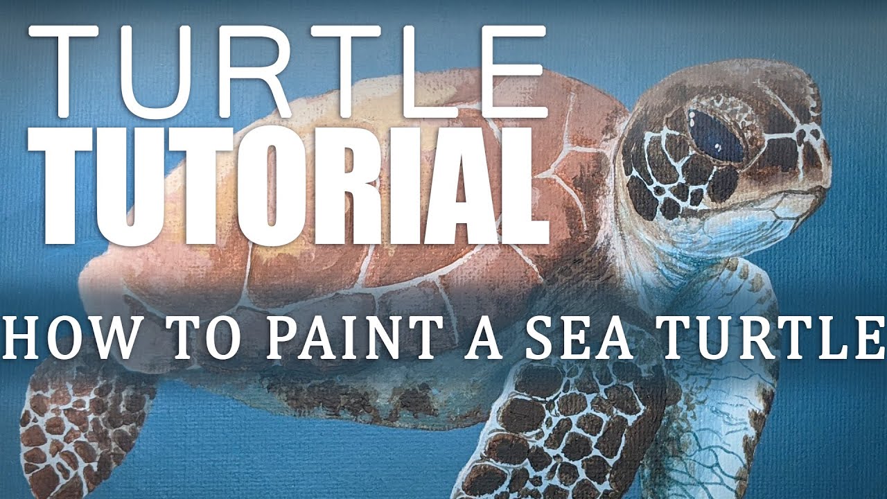 How to Paint a Sea Turtle  - An Acrylic Tutorial