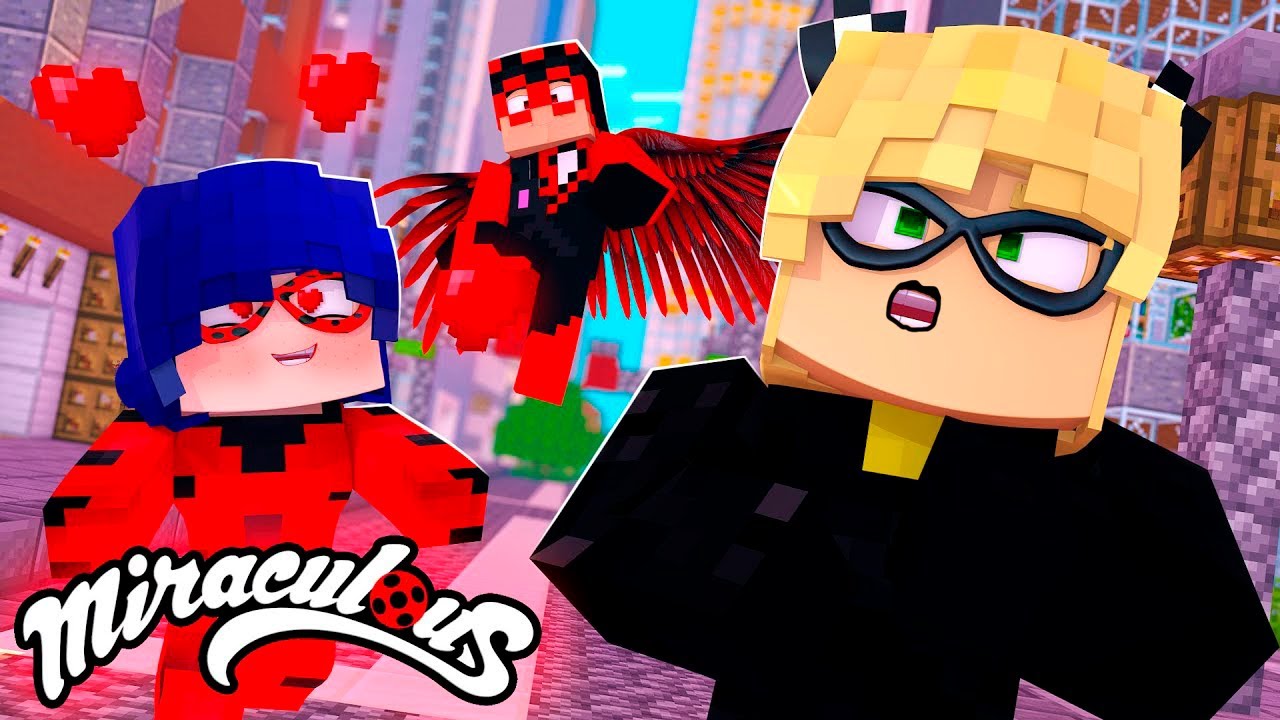 MIRACULOUS: CUPIDO NEGRO! LADYBUG APAIXONADA PELO CAT NOIR no MINECRAFT