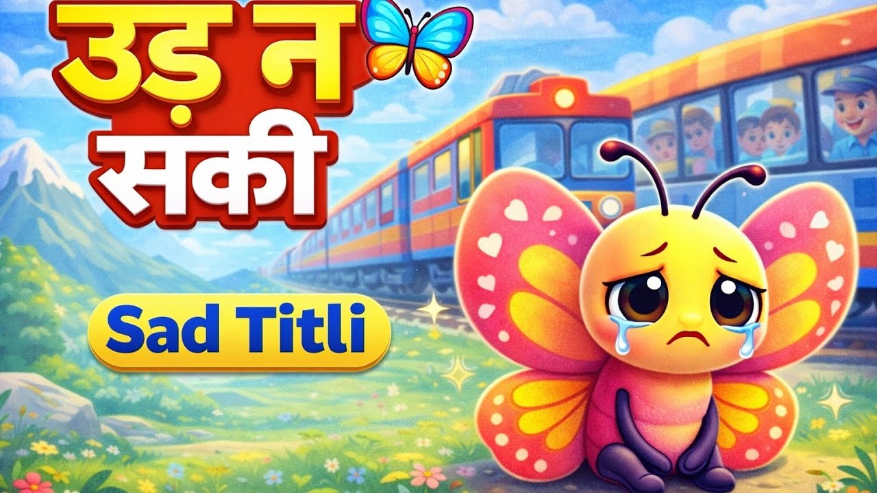 तितली उड़ी उड़ ना सकी | 🦋Butterfly Song | Kids Rhymes | Hindi Rhymes for Kids | | MotuElephantTV |