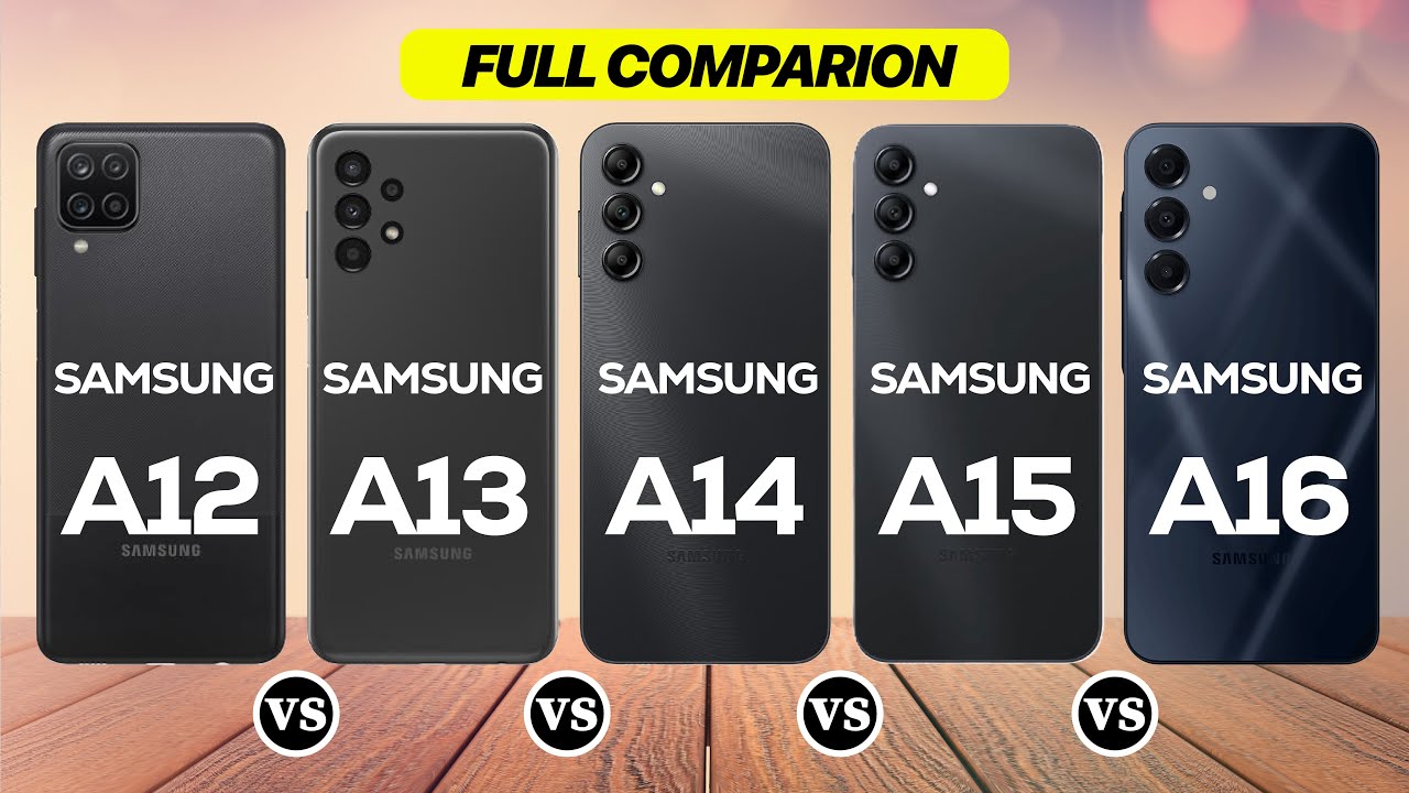 Samsung A12 vs A13 vs A14 vs A15 vs A16 Comparison Video.