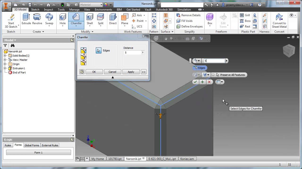 Autodesk Inventor - Kilka trików