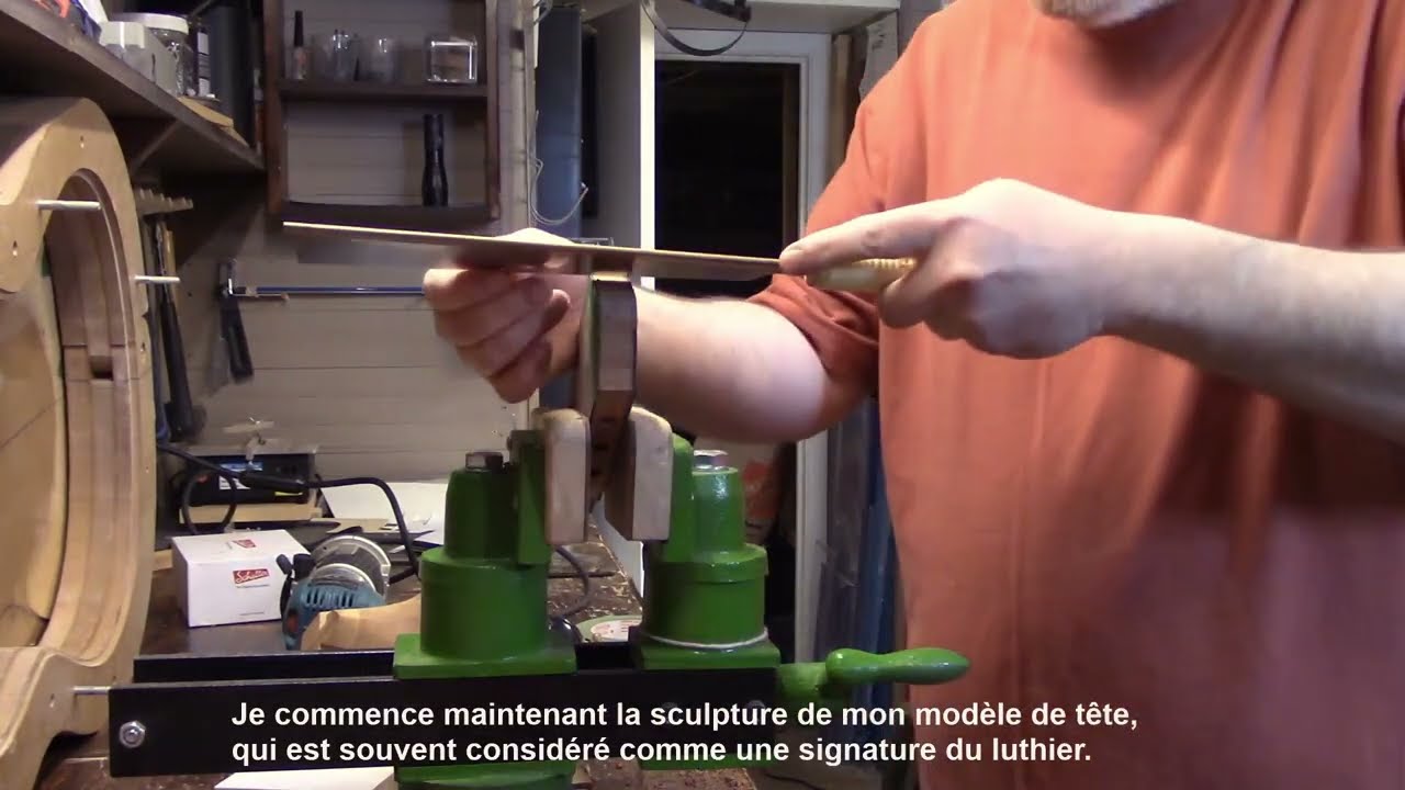 Construction d'une guitare classique en accéléré - Épisode 3 La tête