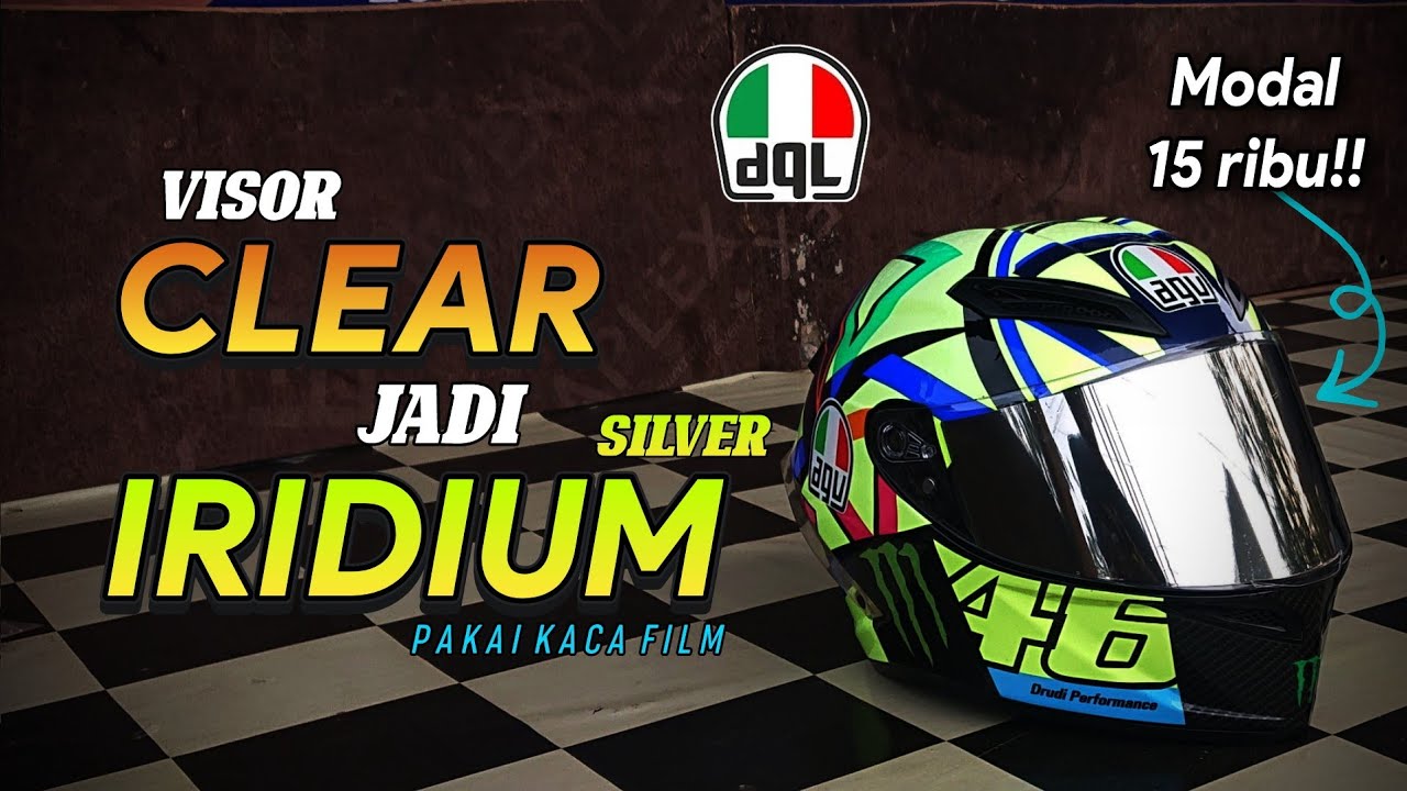 Visor Iridium Silver Low budget ‼️| AGV KW | DQL Soleluna 2017 | Kaca Film Visor Helm