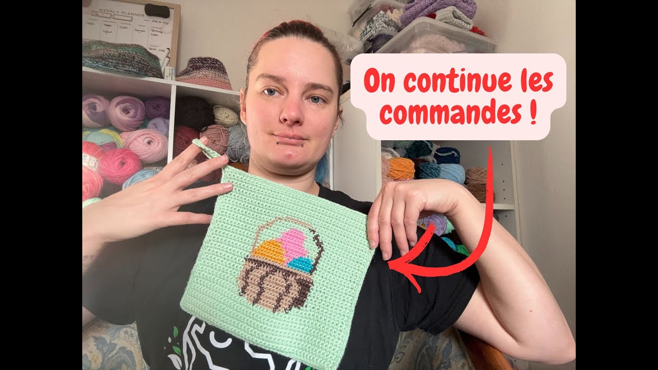 Cette cliente m’a commandé des maniques de Pâques 🐰 | Vlog crochet