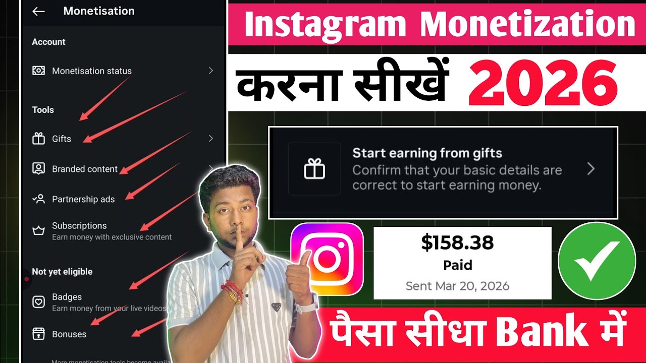 Instagram Monetization कैसे करें 2026 ? | Instagram Send Gift Setup | Send Gift Setup Monetization 