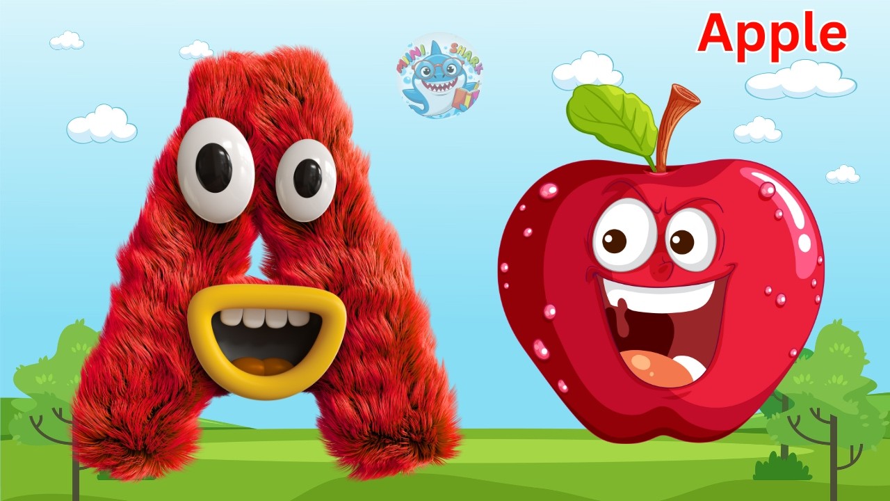 A is for Apple | A A Apple | A to Z ABC Phonics Song for Kids | Phonics Fun  #kidssongs