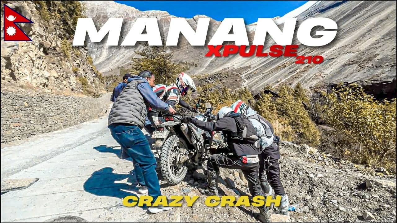 Manang Ma Yesari XPULSE 210 Crash Hunxa Socheko Thiyena