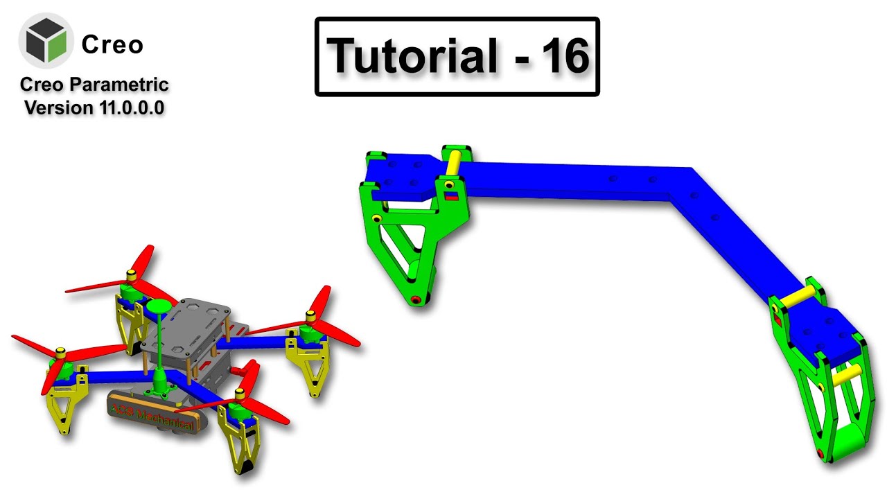 Drone 3D CAD Modeling in Creo | Tutorial - 16