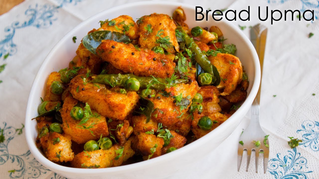 Bread Upma | Easy Breakfast Recipe | Bachelor Recipe ~ The Terrace Kitchen