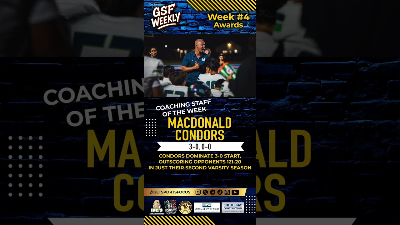 GSF Weekly Coaching Staff of the Week - MacDonald Condors HS | GetSportsFocus