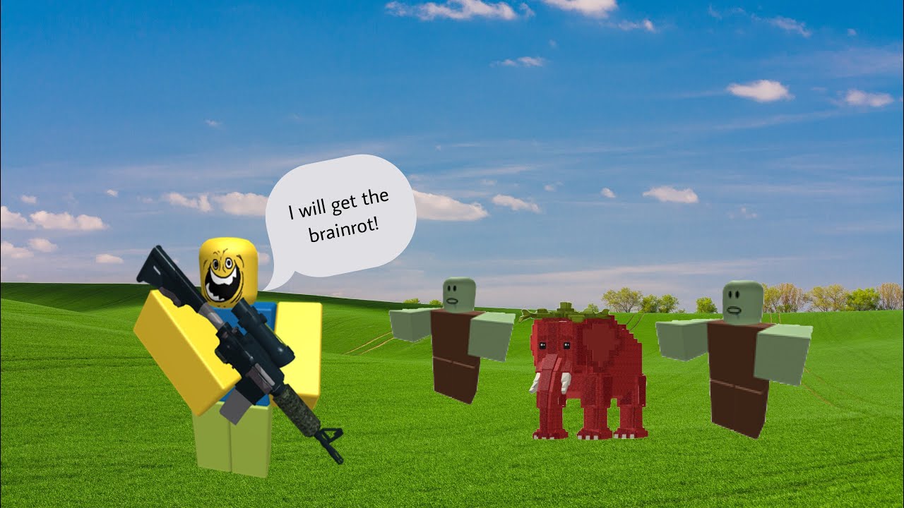 Playing Roblox SHOOT ZOMBIES FOR BRAINROTS!