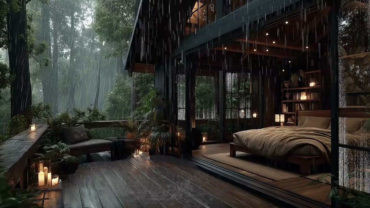 Forest Rain Sounds for Deep Sleep | Calm Night Ambience, Stress Relief & Peaceful Relaxation