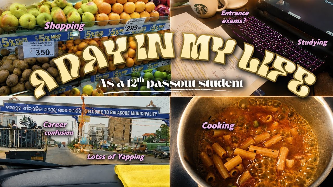 Day in My Life as a 12th Pass-Out Student | Entrance Exams, Career Confusion & Lots of Yapping 📚🍜