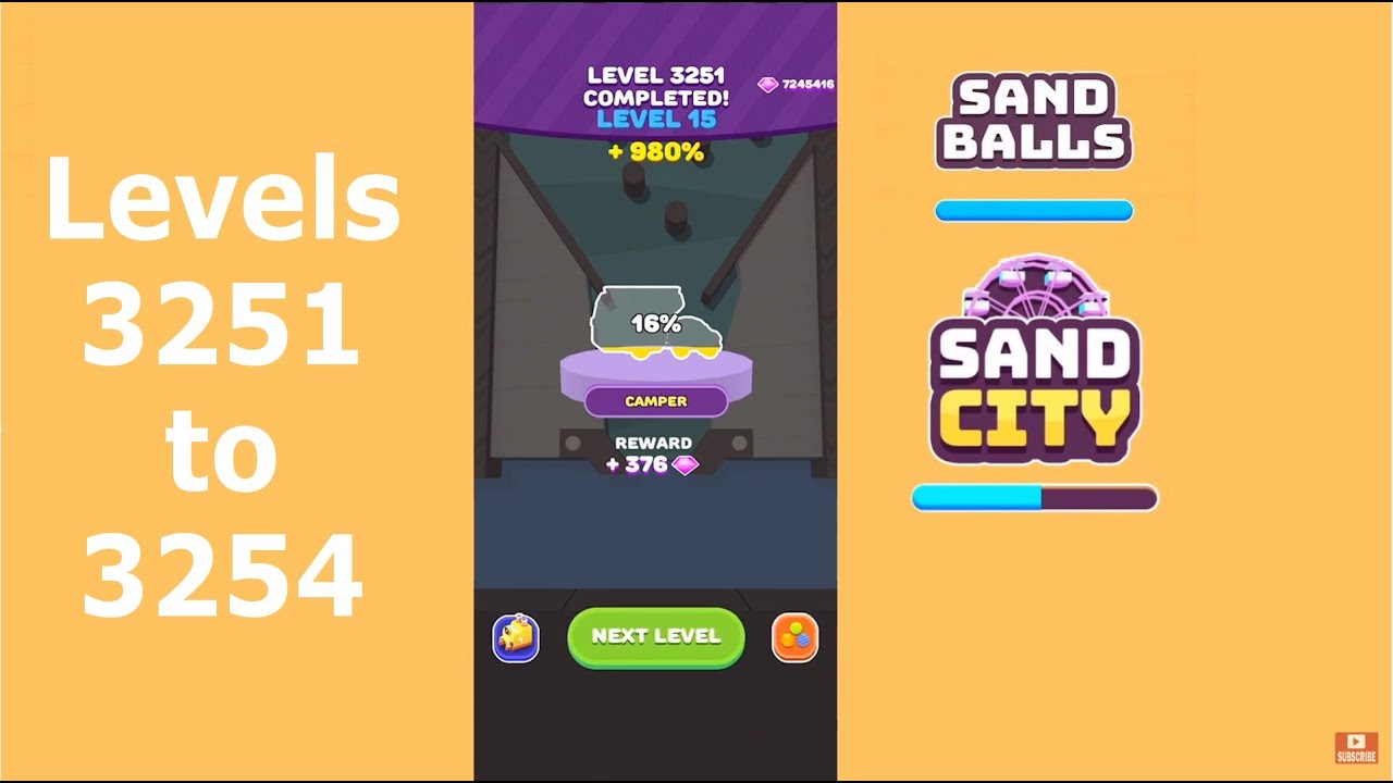 Sand Balls All Levels 3251 to 3254 FREE GIFT SayGames