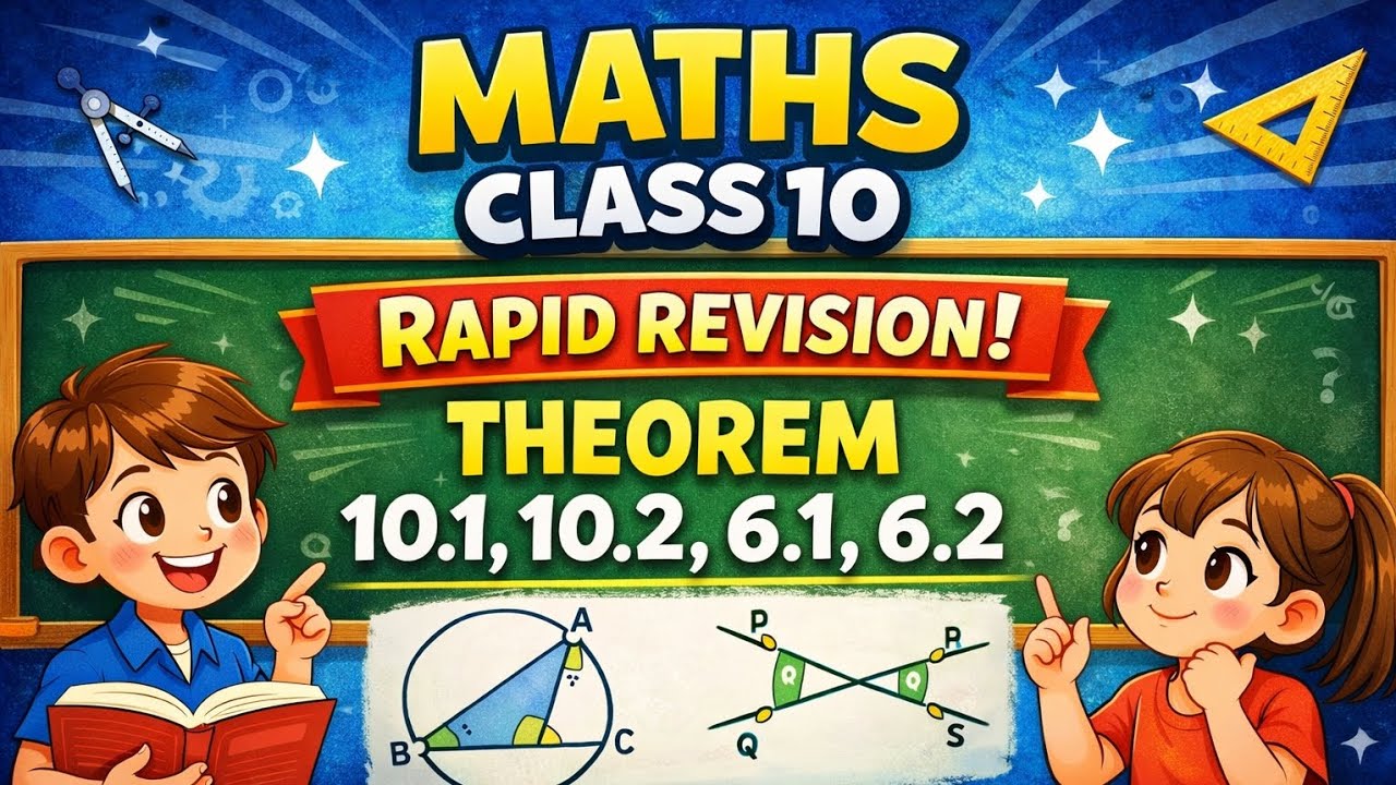 📘 Class 10 Maths Rapid Revision – Theorem 10.1, 10.2, 6.1 & 6.2 | With Veer Sir #gseb #smartstudy