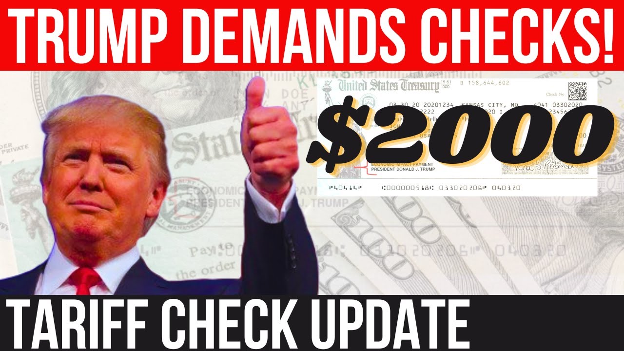 Трамп требует выплаты чеков по тарифам на сумму 2000 долларов! Новое обновление! Обновление инфор...