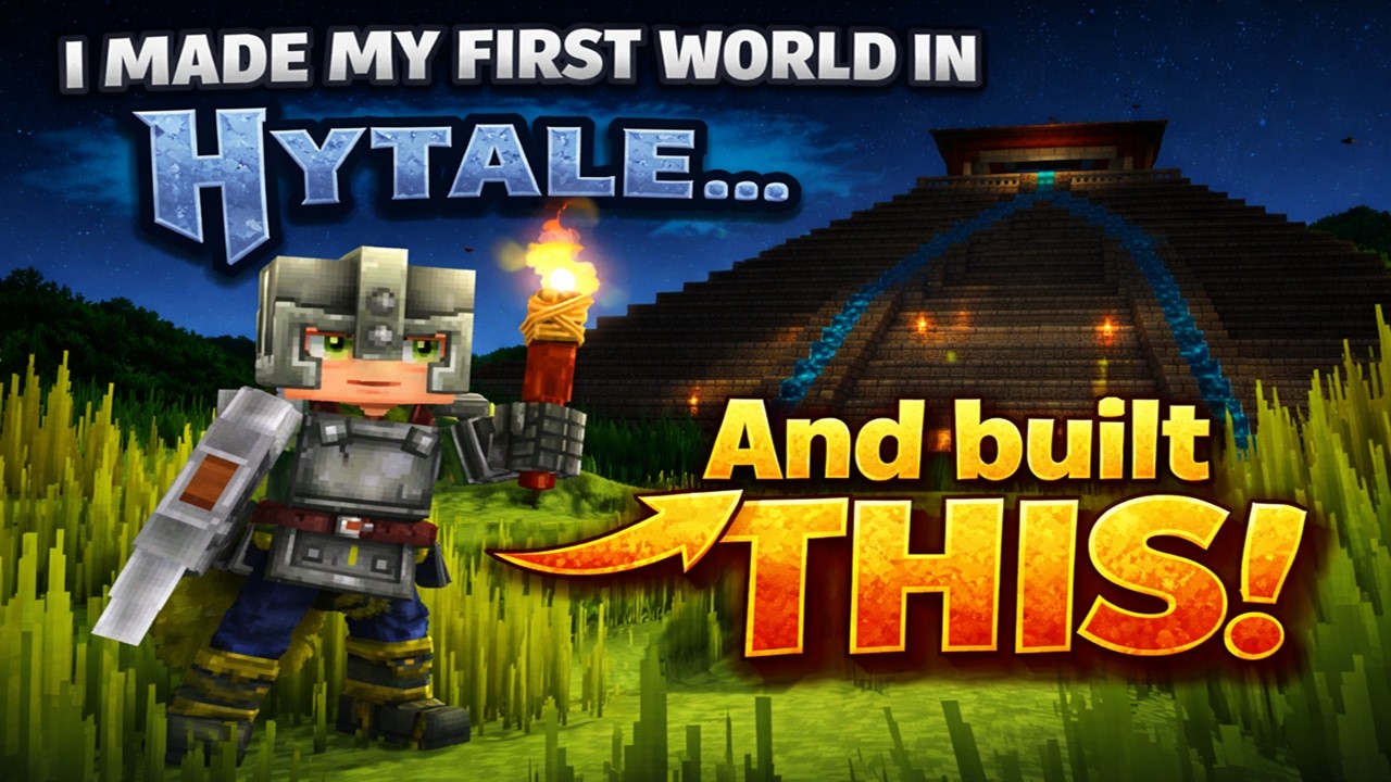 I Started My First Hytale World and Built This