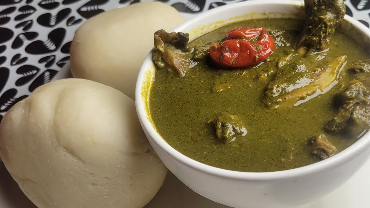 Esubah and Kwankwalang. Bakossi traditional black soup. #cameroonfood #traditionalfood