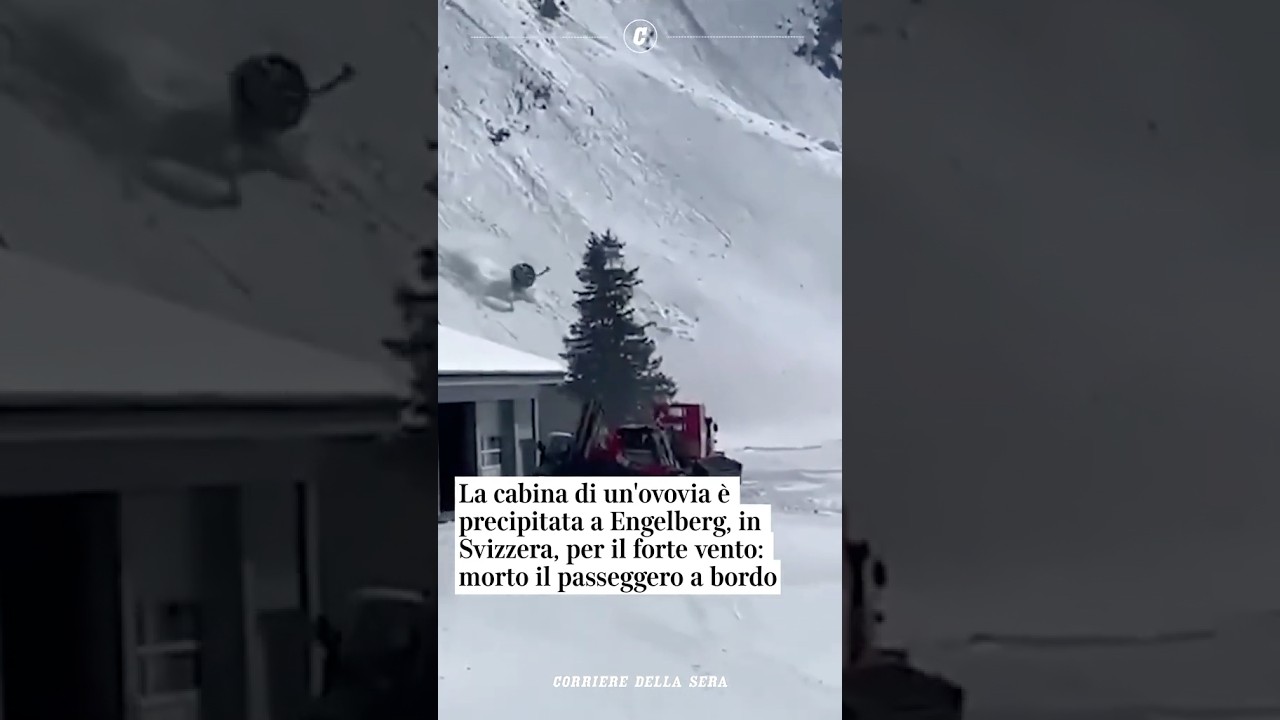 La cabina di un’ovovia è precipitata in Svizzera per il vento: morto il passeggero a bordo #shorts
