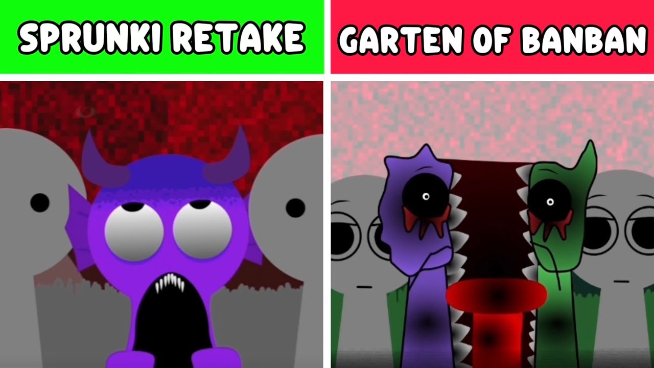Sprunki Retake VS Retake but GARTEN OF BANBAN | Normal VS Horror Version (New Mod)