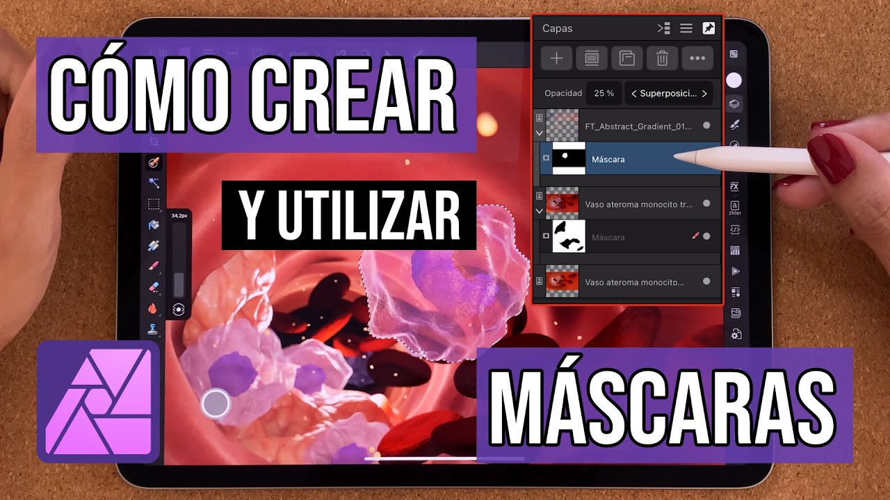 Cómo crear máscaras, tipos de máscaras y cómo usarlas | Tutorial Affinity Photo 2 en iPad