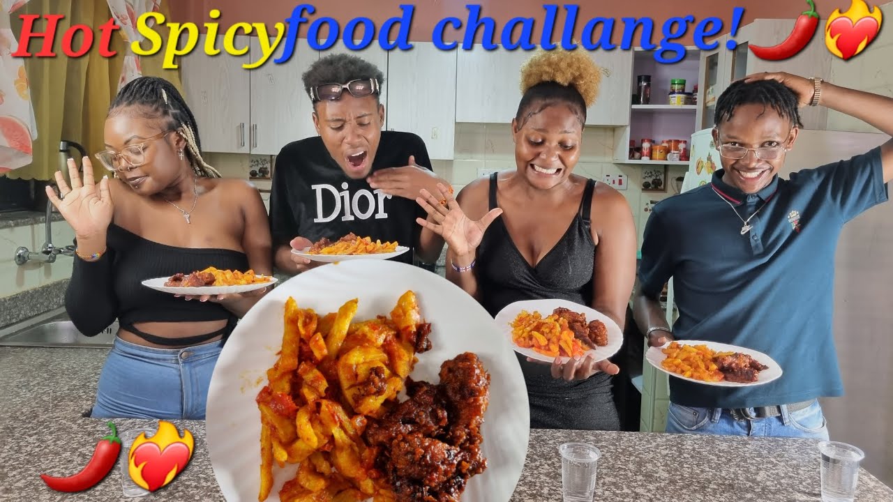 Hot spicy food challenge 🔥🌶/dare  with Knight, Henry and Juicybox from Alma Mutheu